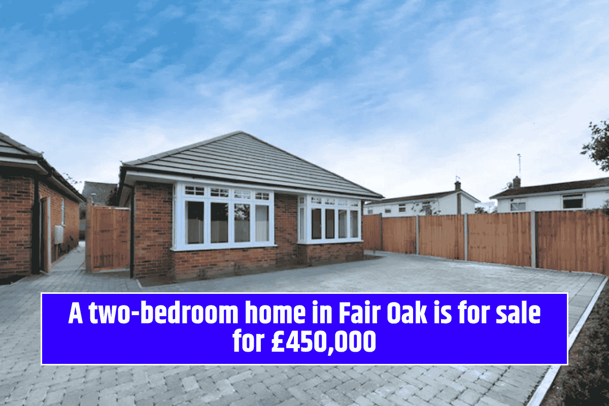 A two-bedroom home in Fair Oak is for sale for £450,000
