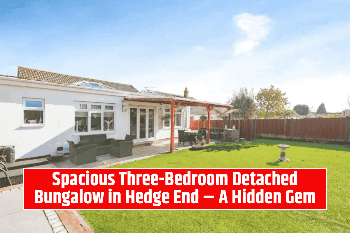 Spacious Three-Bedroom Detached Bungalow in Hedge End – A Hidden Gem