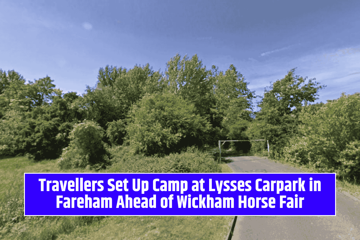 Travellers Set Up Camp at Lysses Carpark in Fareham Ahead of Wickham Horse Fair